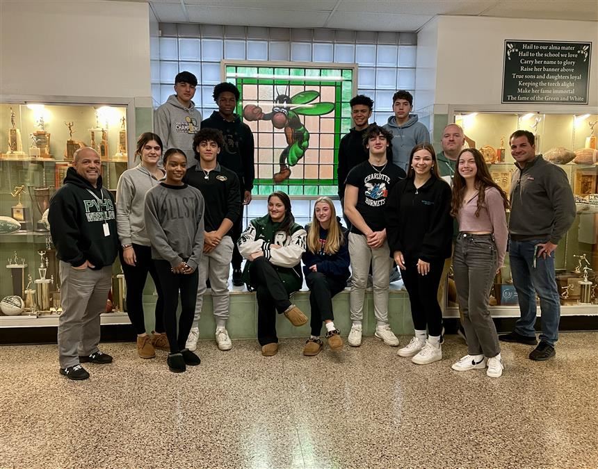 Superintendent Ambassadors with Mr. Benvenuti, Mr. Healy, and Dr. Christopher; photo credit: Rae Allex