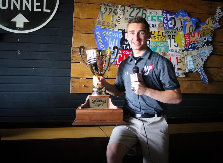 Billy Pickney with championship trophy; photo credit: Billy Pickney