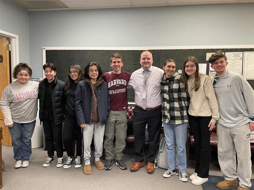 Cast of La Gringa with Mr. Healy